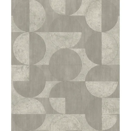 Barcelo Grey Circles Wallpaper wallpaper by York Wallcoverings