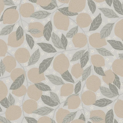 Lemona Grey Fruit Tree Wallpaper wallpaper by York Wallcoverings