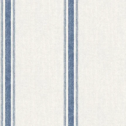Linette Blue Fabric Stripe Wallpaper wallpaper by York Wallcoverings