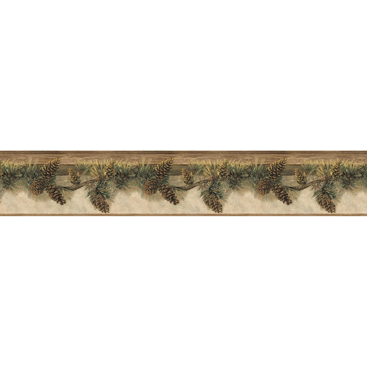 Pine Hill Chestnut Branches Border - York Wallpaper Image 1 Pine Hill Chestnut Branches Border wallpaper by York Wallcoverings