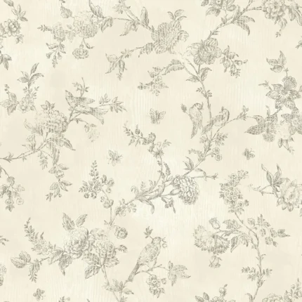 French Nightingale Brown Trail Wallpaper wallpaper by York Wallcoverings