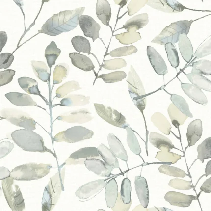 Pinnate Grey Leaves Wallpaper wallpaper by York Wallcoverings