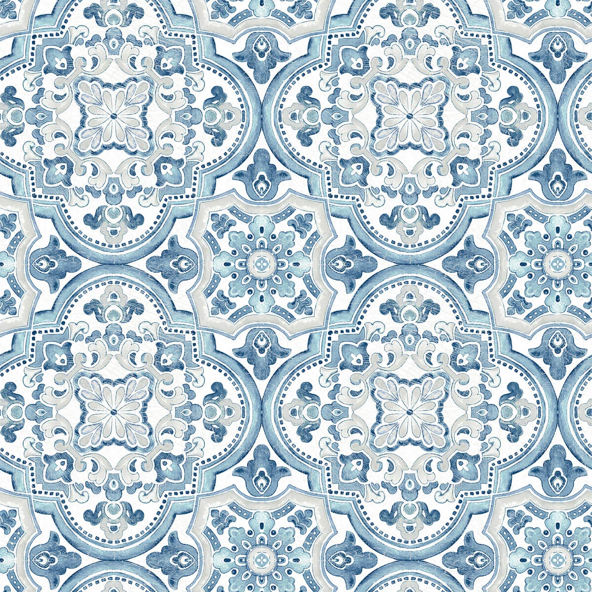 Concord Blue Medallion Wallpaper wallpaper by York Wallcoverings
