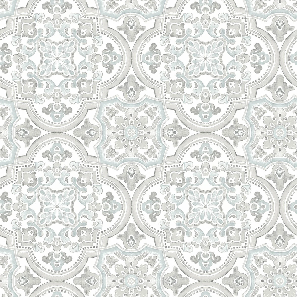 Concord Aqua Medallion Wallpaper wallpaper by York Wallcoverings