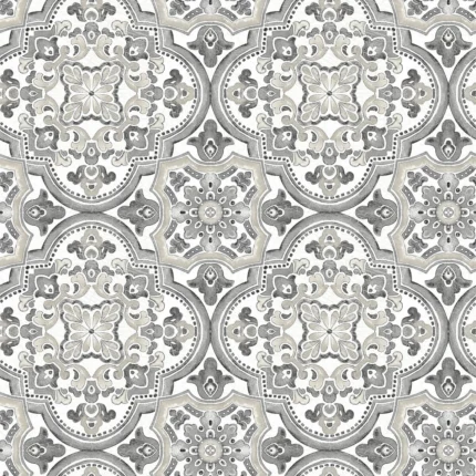 Concord Black Medallion Wallpaper wallpaper by York Wallcoverings