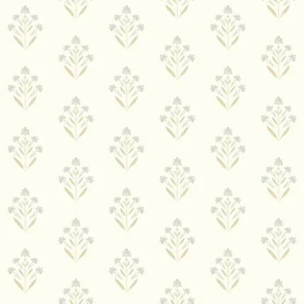 Kova Yellow Floral Crest Wallpaper wallpaper by York Wallcoverings