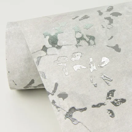 Arian Silver Inkburst Wallpaper wallpaper by York Wallcoverings