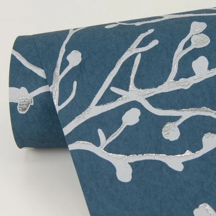 Koura Sapphire Budding Branches Wallpaper wallpaper by York Wallcoverings