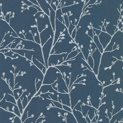 Koura Sapphire Budding Branches Wallpaper wallpaper by York Wallcoverings