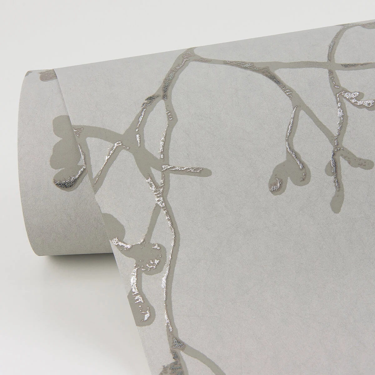 Koura Platinum Budding Branches Wallpaper wallpaper by York Wallcoverings
