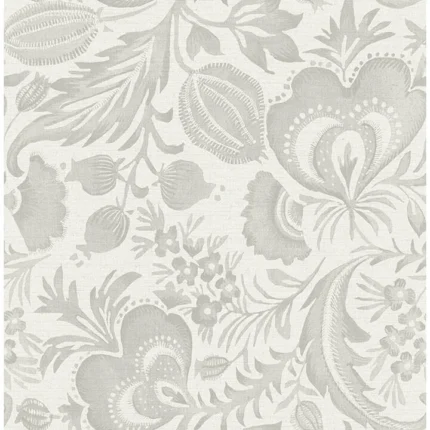 Culver Grey Jacobean Wallpaper By Scott Living wallpaper by York Wallcoverings