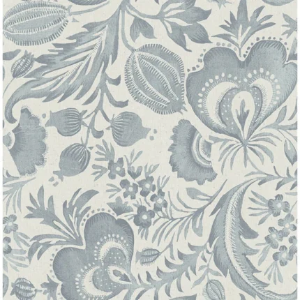 Culver Slate Jacobean Wallpaper By Scott Living wallpaper by York Wallcoverings