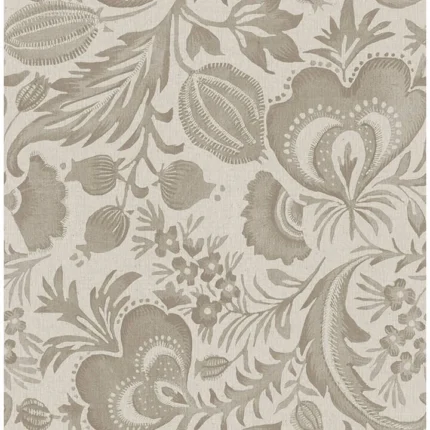 Culver Light Brown Jacobean Wallpaper By Scott Living wallpaper by York Wallcoverings