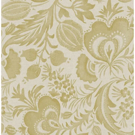 Culver Mustard Jacobean Wallpaper By Scott Living wallpaper by York Wallcoverings