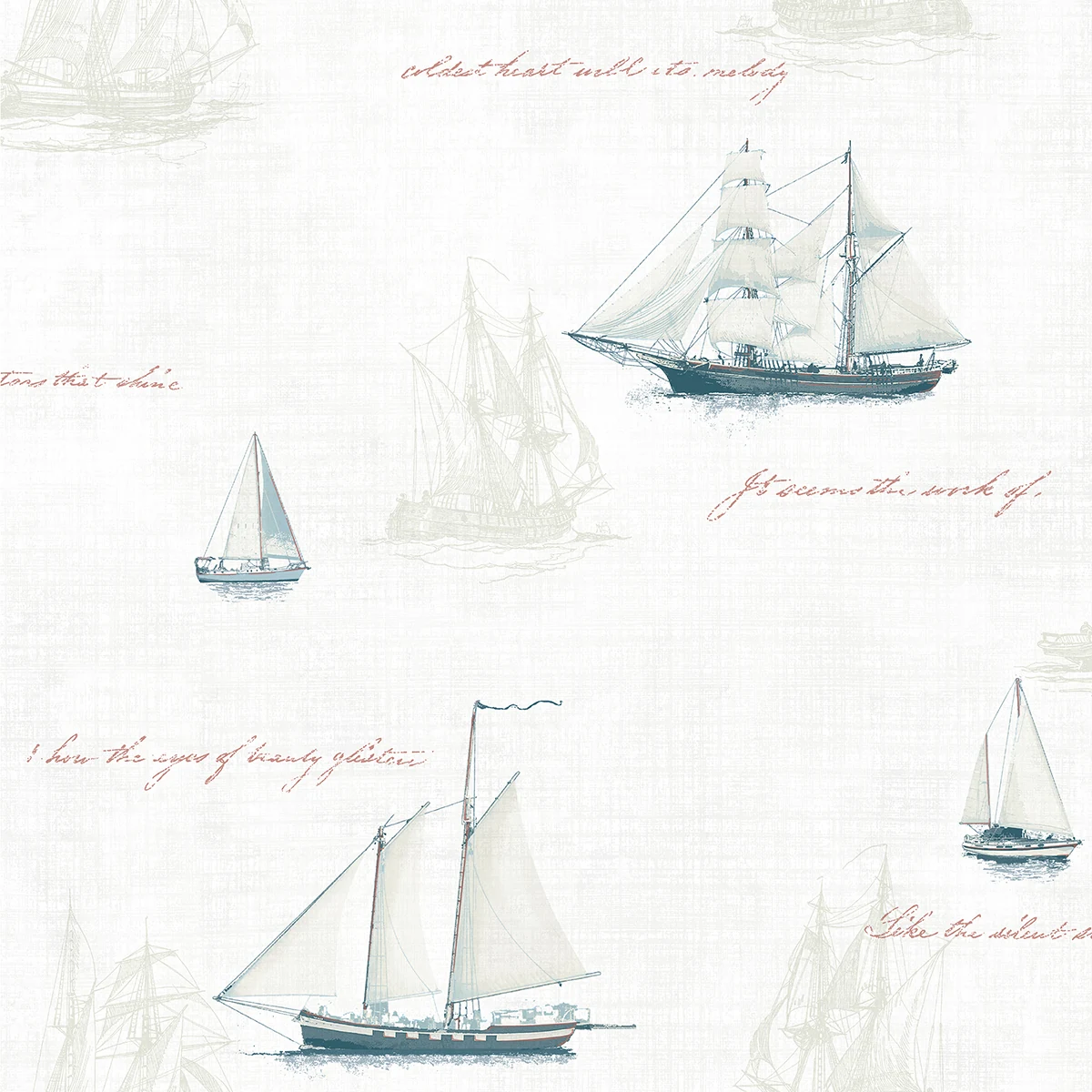 Andrew White Sailboat Wallpaper wallpaper by York Wallcoverings