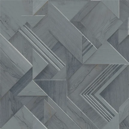 Cassian Denim Wood Geometric Wallpaper wallpaper by York Wallcoverings