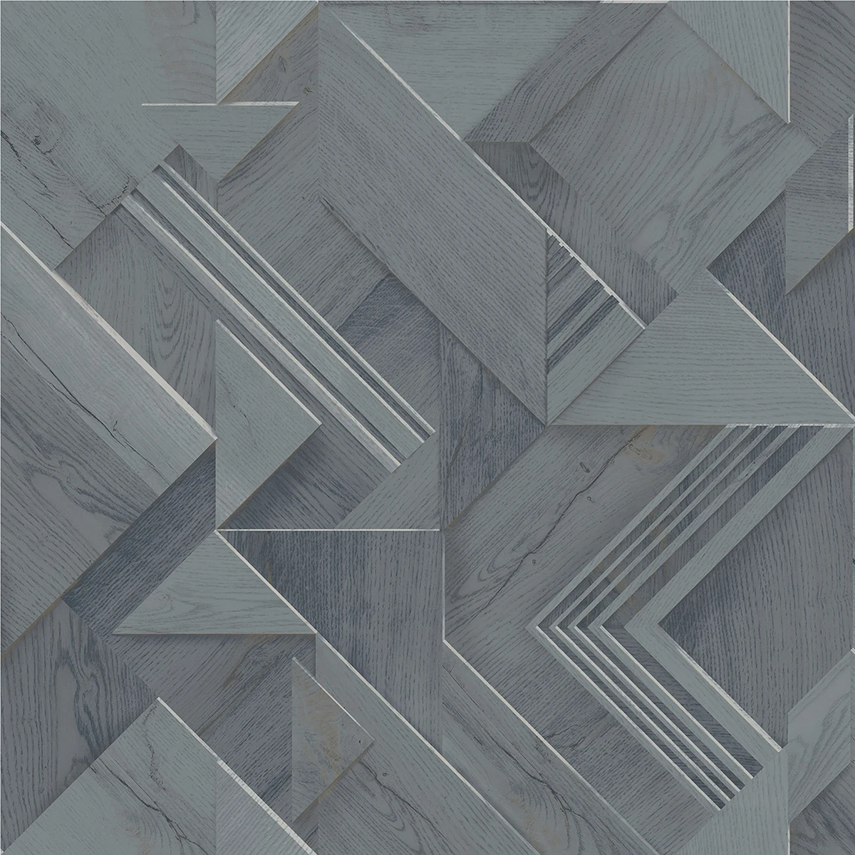 Cassian Denim Wood Geometric Wallpaper wallpaper by York Wallcoverings
