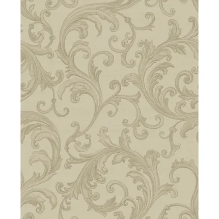 Noemi Taupe Acanthus Wallpaper wallpaper by York Wallcoverings