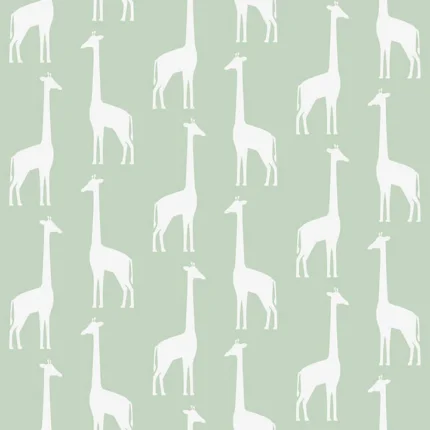 Vivi Sage Giraffe Wallpaper wallpaper by York Wallcoverings