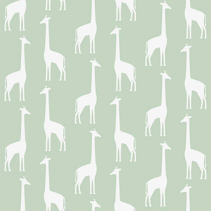 Vivi Sage Giraffe Wallpaper wallpaper by York Wallcoverings