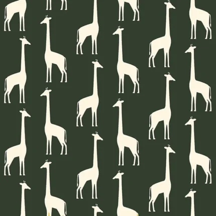 Vivi Green Giraffe Wallpaper wallpaper by York Wallcoverings