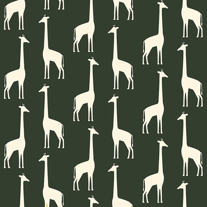 Vivi Green Giraffe Wallpaper wallpaper by York Wallcoverings
