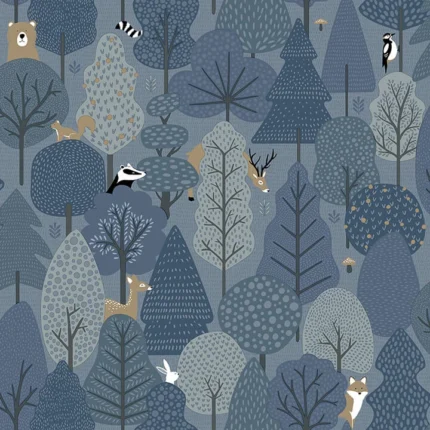 Quillen Indigo Forest Wallpaper wallpaper by York Wallcoverings