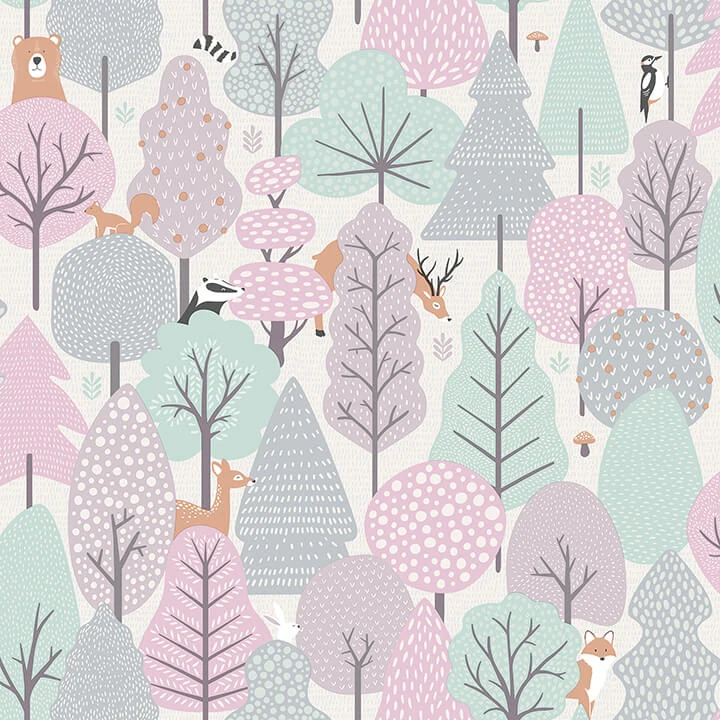 Quillen Pink Forest Wallpaper wallpaper by York Wallcoverings