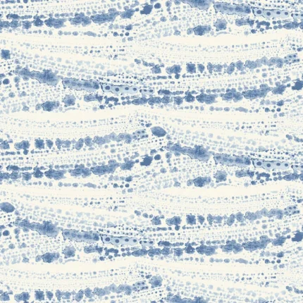 Rannell Navy Abstract Scallop Wallpaper wallpaper by York Wallcoverings