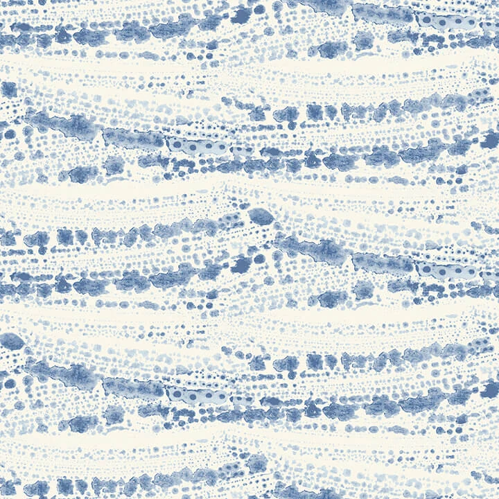 Rannell Navy Abstract Scallop Wallpaper wallpaper by York Wallcoverings
