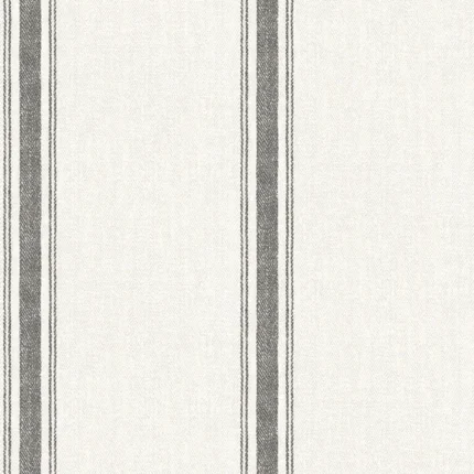Linette Black Fabric Stripe Wallpaper wallpaper by York Wallcoverings