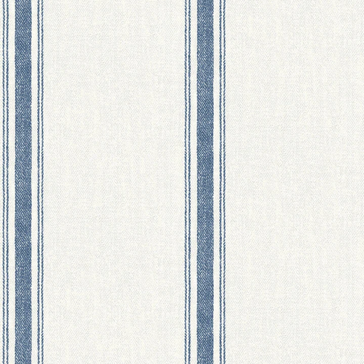 Linette Navy Fabric Stripe Wallpaper wallpaper by York Wallcoverings
