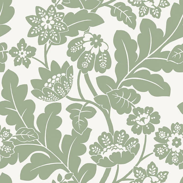 Augusta Seafoam Flock Damask Wallpaper wallpaper by York Wallcoverings