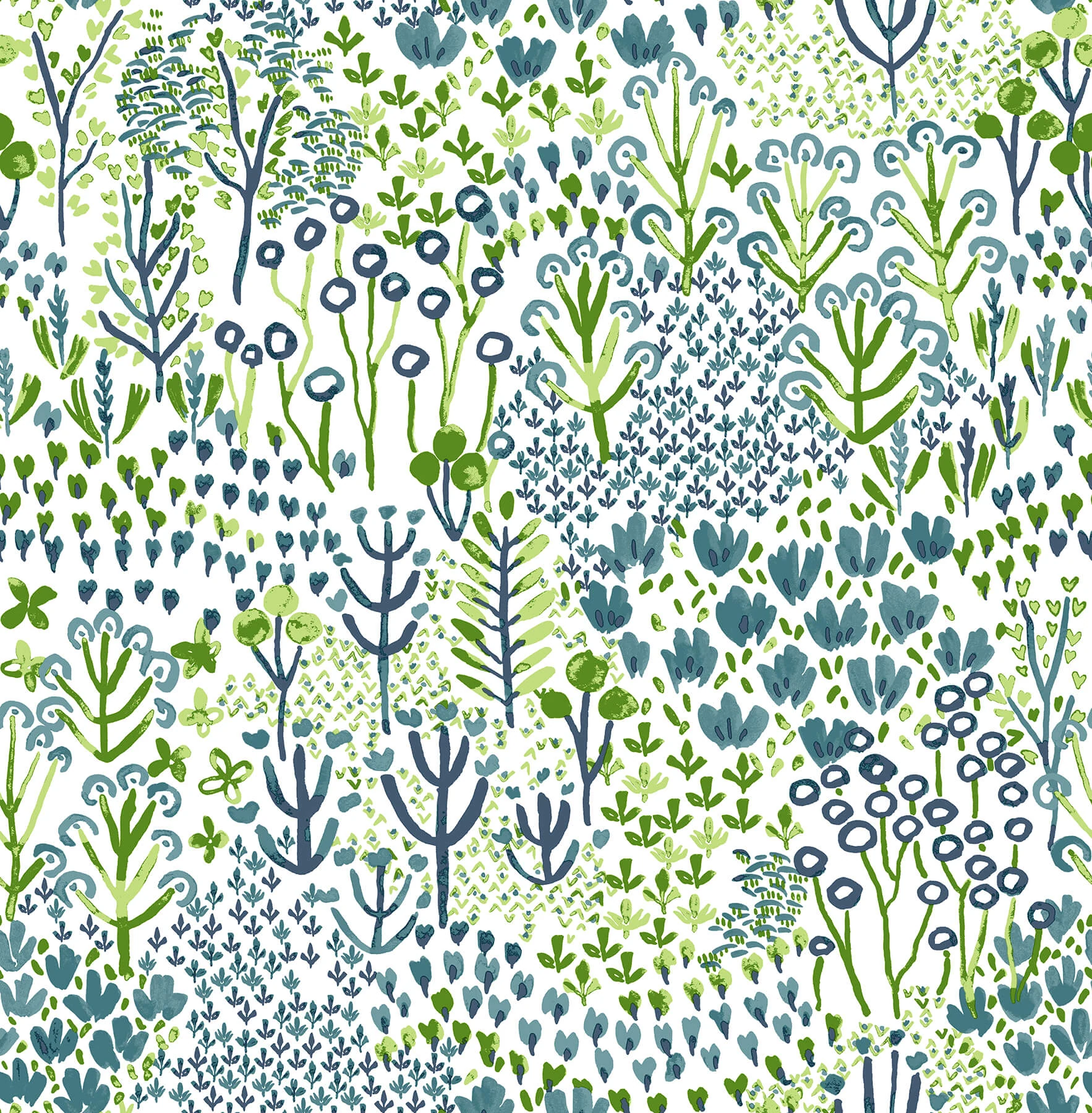 Chilton Teal Wildflowers Wallpaper wallpaper by York Wallcoverings