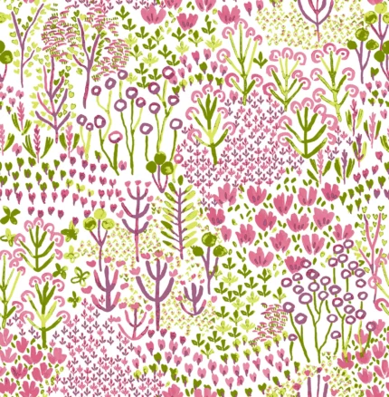 Chilton Pink Wildflowers Wallpaper wallpaper by York Wallcoverings