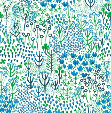 Chilton Blue Wildflowers Wallpaper wallpaper by York Wallcoverings