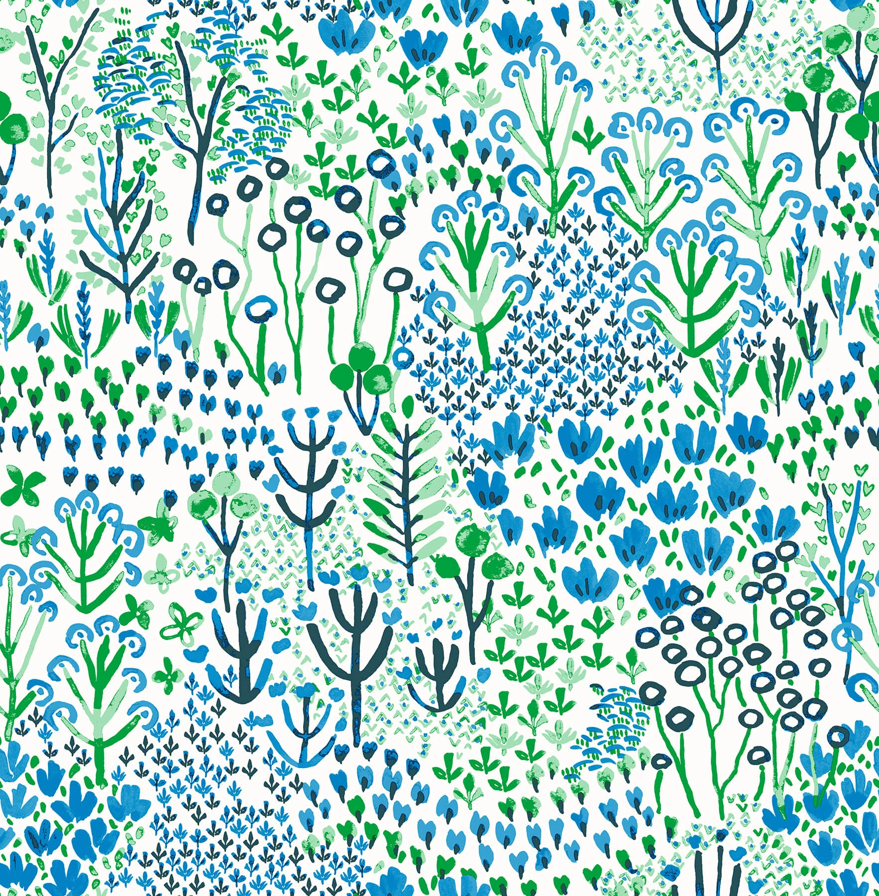 Chilton Blue Wildflowers Wallpaper wallpaper by York Wallcoverings
