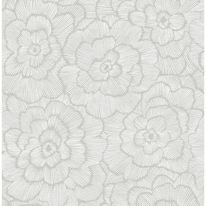 Periwinkle Light Grey Textured Floral Wallpaper - York Wallpaper Image 1 Periwinkle Light Grey Textured Floral Wallpaper wallpaper by York Wallcoverings