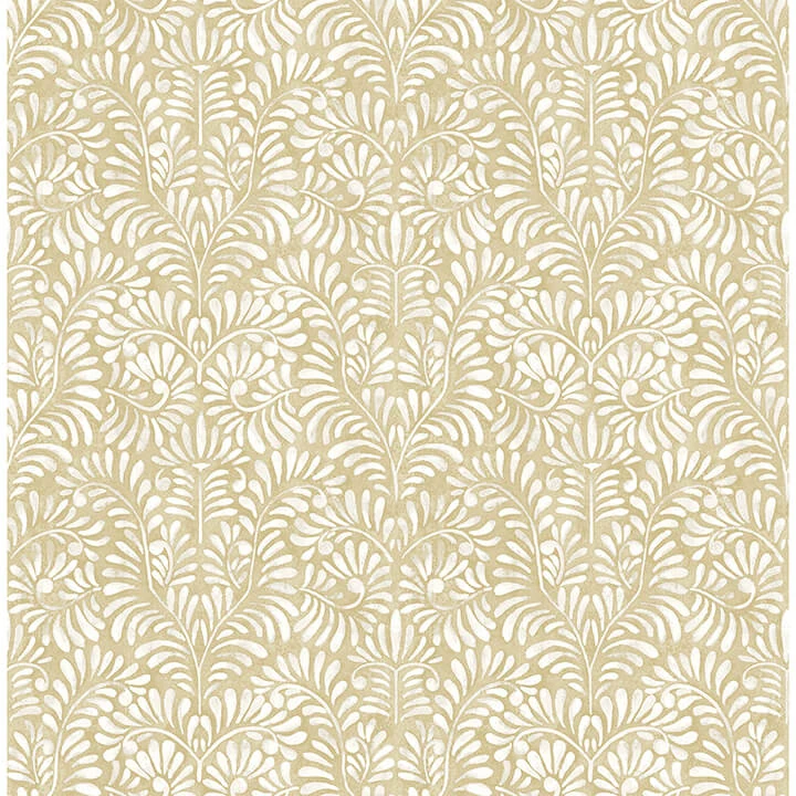 Elma Honey Fiddlehead Wallpaper wallpaper by York Wallcoverings