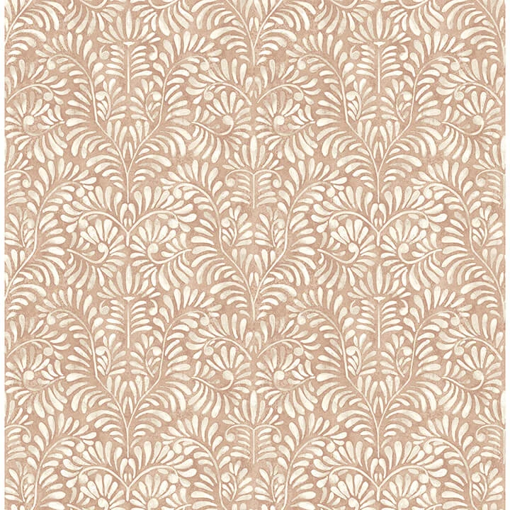 Elma Rust Fiddlehead Wallpaper wallpaper by York Wallcoverings