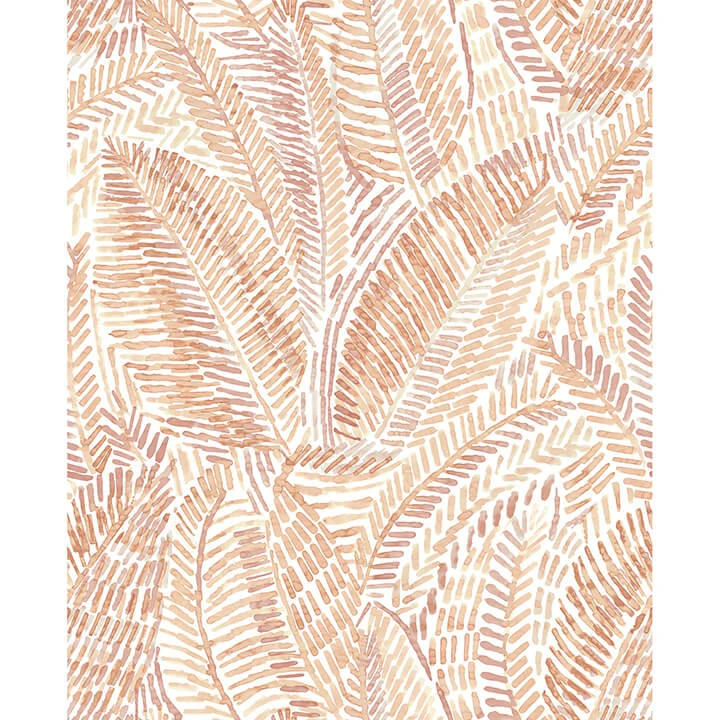 Fildia Orange Botanical Wallpaper wallpaper by York Wallcoverings