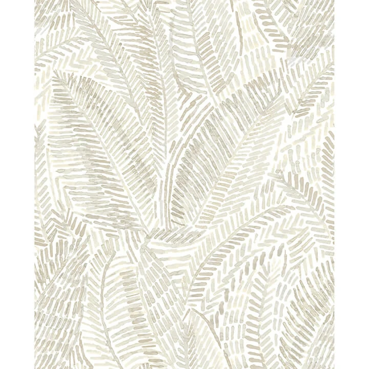 Fildia Taupe Botanical Wallpaper wallpaper by York Wallcoverings