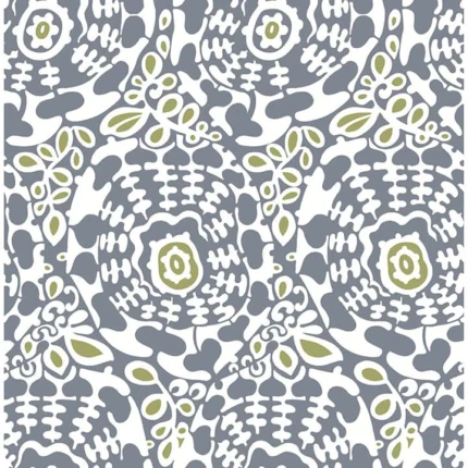 Divine Slate Abstract Medallion Wallpaper wallpaper by York Wallcoverings