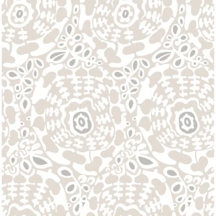 Divine Grey Abstract Medallion Wallpaper wallpaper by York Wallcoverings