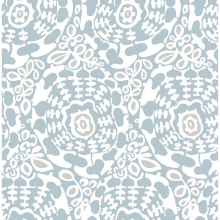 Divine Light Blue Abstract Medallion Wallpaper wallpaper by York Wallcoverings