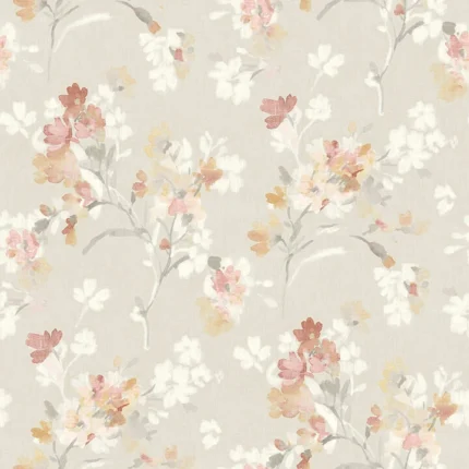 Azalea Ruby Floral Branches Wallpaper wallpaper by York Wallcoverings