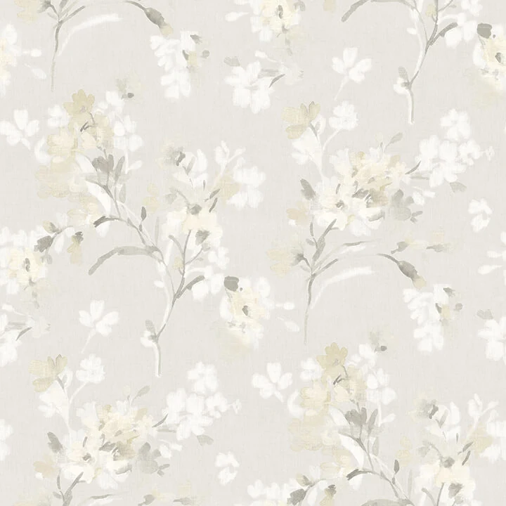 Azalea Neutral Floral Branches Wallpaper wallpaper by York Wallcoverings