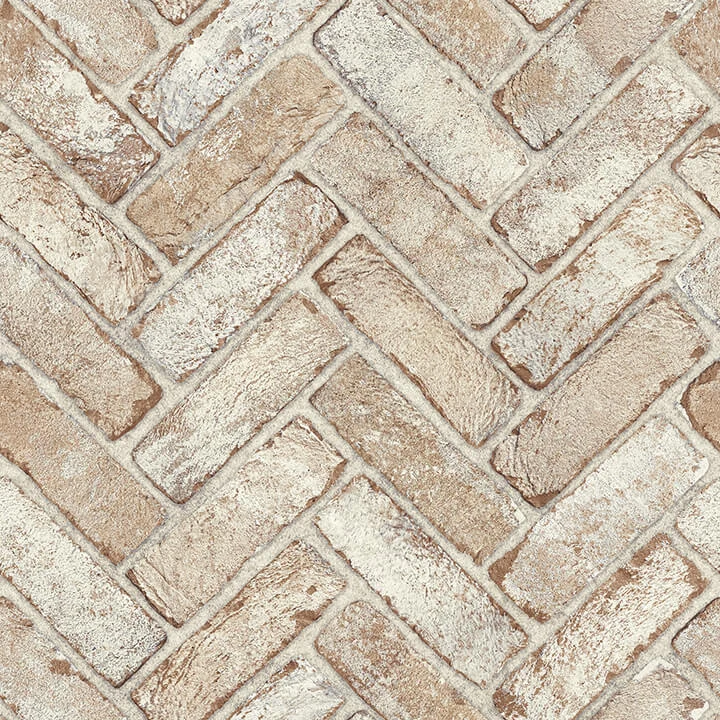 Canelle Rust Brick Herringbone Wallpaper wallpaper by York Wallcoverings