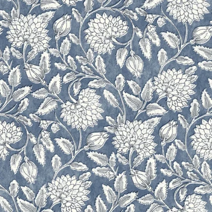 Vadouvan Navy Jacobean Trail Wallpaper wallpaper by York Wallcoverings