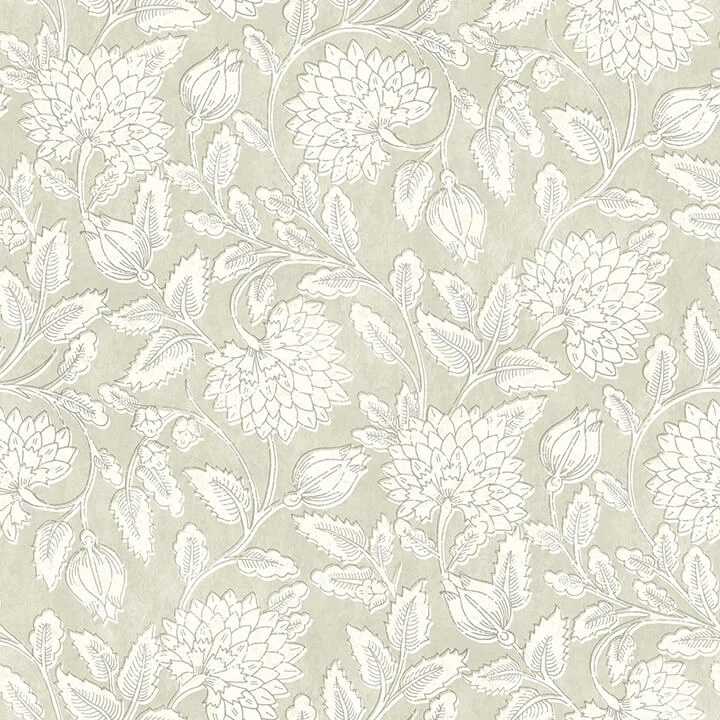 Vadouvan Sage Jacobean Trail Wallpaper wallpaper by York Wallcoverings